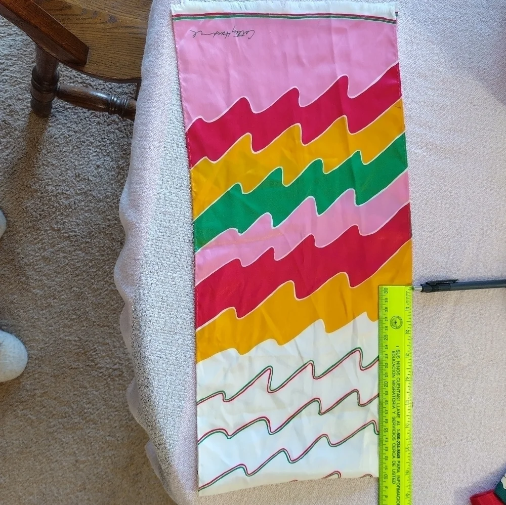 HOST PICK!! Vintage Cathy Hardwick Colorful Scarf - Picture 5 of 8